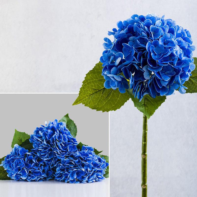 1 шт. Real Touch высококачественные увлажняющие искусственные цветы шелковые гортензии букет искусственные цветы большая гортензия