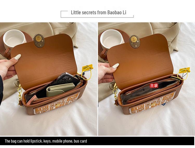 Chic Women's Crossbody Bag - Versatile Square Shoulder Bag with Chain for Autumn