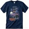 Summer Giant Wolf Monster Print Black Tshirt Moon Wilderness Graphic Loose Oversized Short Sleeve Goth Tees