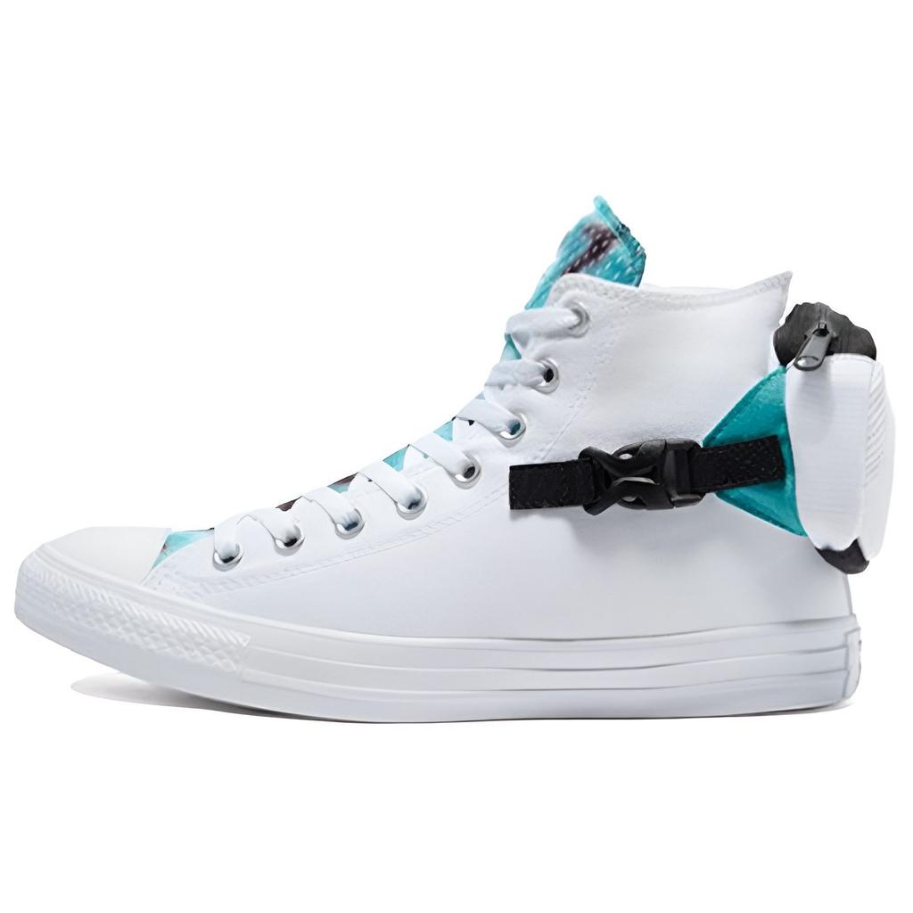 Converse Chuck Taylor All Star Прочные Модные Высокие Кеды из Канваса Унисекс Кеды Белый Голубой 170829C