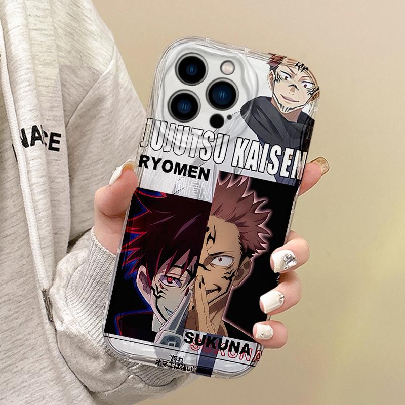 Новый аниме чехол для телефона Satoru Gojo из Jujutsu Kaisen для iPhone 16 15 14 ProMax 13 12 11 8 7 Plus X XR XS Max, силиконовый чехол из ТПУ