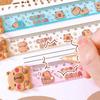 1 Piece Cute Capybara Straight Ruler Kawaii Stationery Funny Drawing Office School Measuring Drawing