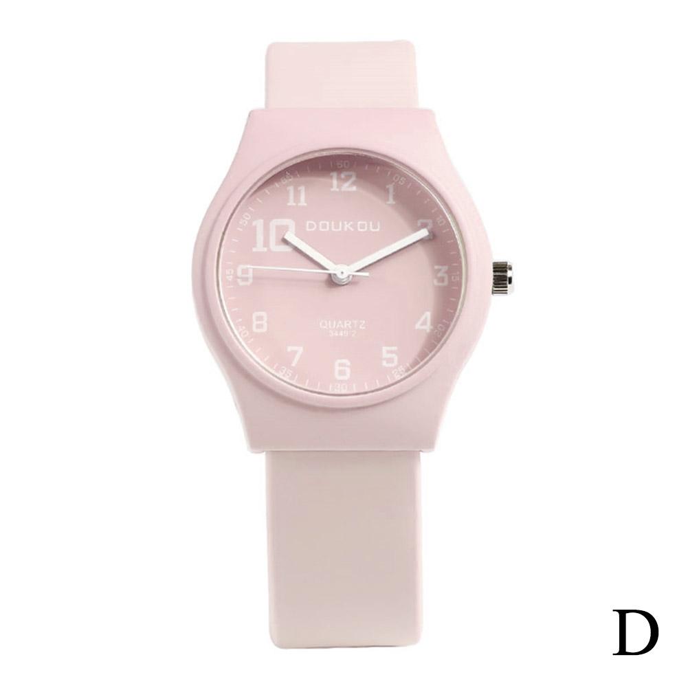 1 шт., кварцевые часы цвета конфет 36 мм, для мальчиков и девочек, для школьников, кварцевые часы Ins, красивые, женские, модные часы
