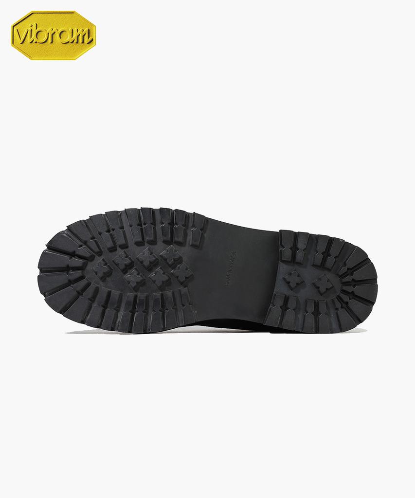 Firenze Atelier [Vibram] Смелая Форма 4,7 см Замшевые Мокасины 9009-Qs [Черный]