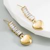 Женские серьги-капли, креативные плиссированные золотые серьги из титановой стали, легкие роскошные темпераментные серьги
