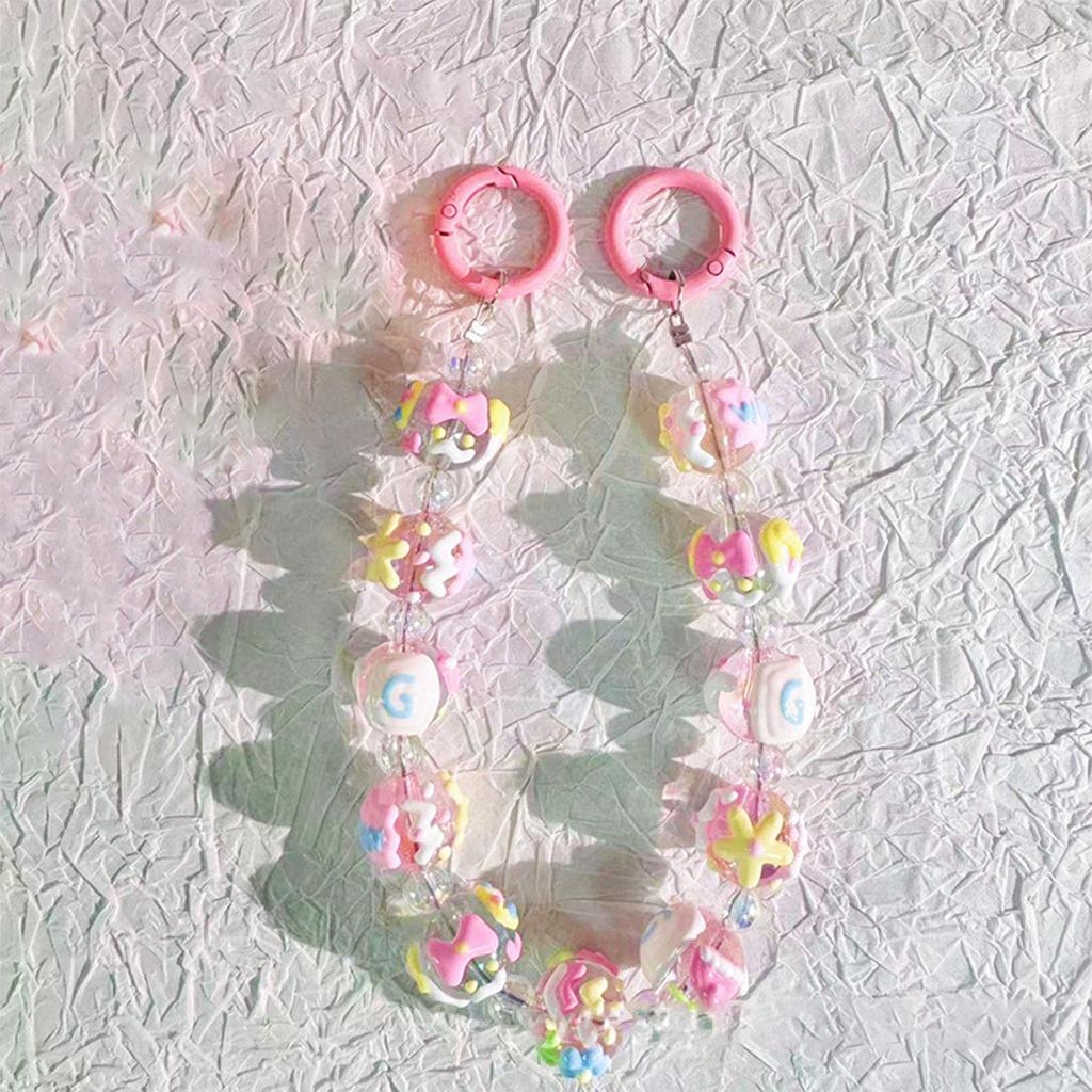 Милый кавайный мини-брелок с бантом конфетного цвета, мультяшный красочный телефон, шнурок для защиты от потери, кулон на рюкзак, украшение, подарки