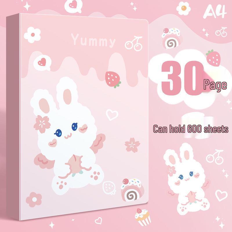 Папка для документов для студентов и офисов на 80 страниц с изображением испанского кролика A4