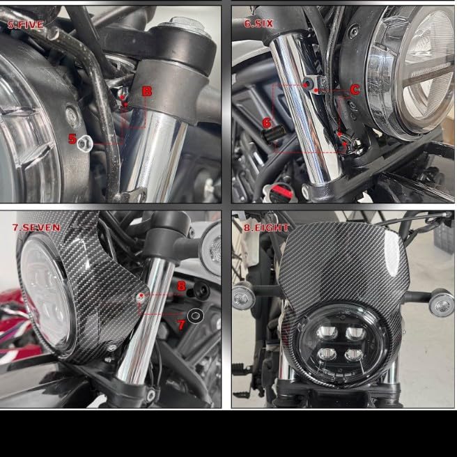 GOLDFAUST CL 250cc 500cc Бикини-обтекатель - Матовый черный, Глянцевый черный, Углеродно-черный - Передний обтекатель мотоцикла (Черный углерод)