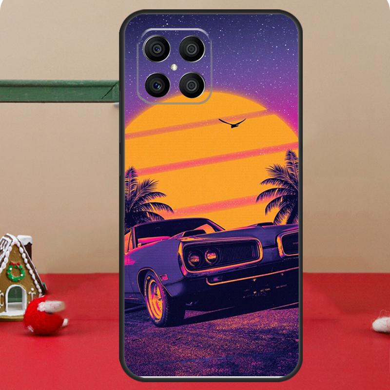 Синтвейв 80-х Ретро Неон вэйпорвейв Чехол Для Honor Magic 8 Pro 6 7 Lite Honor 400 200 50 70 X8c X8b X9a X9b X9c X9d Win RT Coque