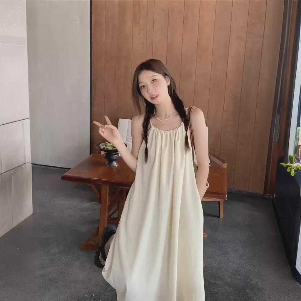 Лето 2025 года, пляжное платье А-силуэта с бретелью через шею для женщин