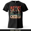 Catzilla Забавная мужская футболка с принтом 100% хлопок Оверсайзная трендовая графическая футболка для женщин Топы Футболки Уличная одежда