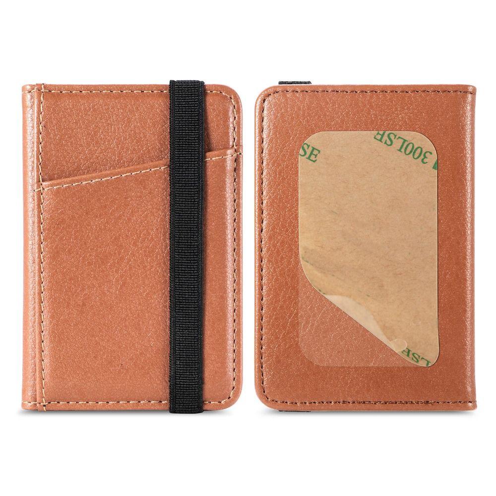 Leather Protective Sleeve Bracket Adhesive Back Sticker Phone Card Slot Mobile Phone Card Bag