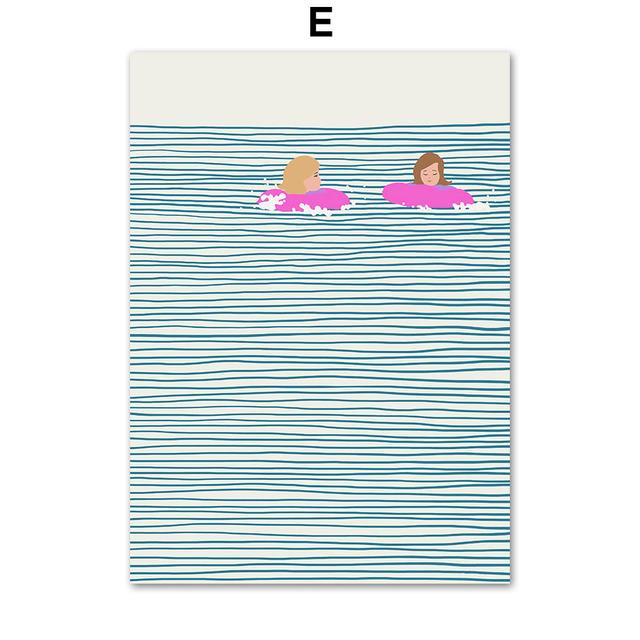 Красочная иллюстрация, тюлень для девочек, Золотая рыбка, чайка, настенные художественные постеры, принты, скандинавская картина на холсте, мультяшные фотографии, декор для детской комнаты