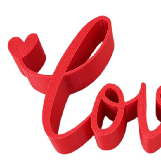 Любовь Настольное украшение Напечатанное на 3D-принтере Красное Буква Настольная табличка День святого Валентина Отдельно стоящий Настольный декор для Гостиной Спальни Каминной полки Декор