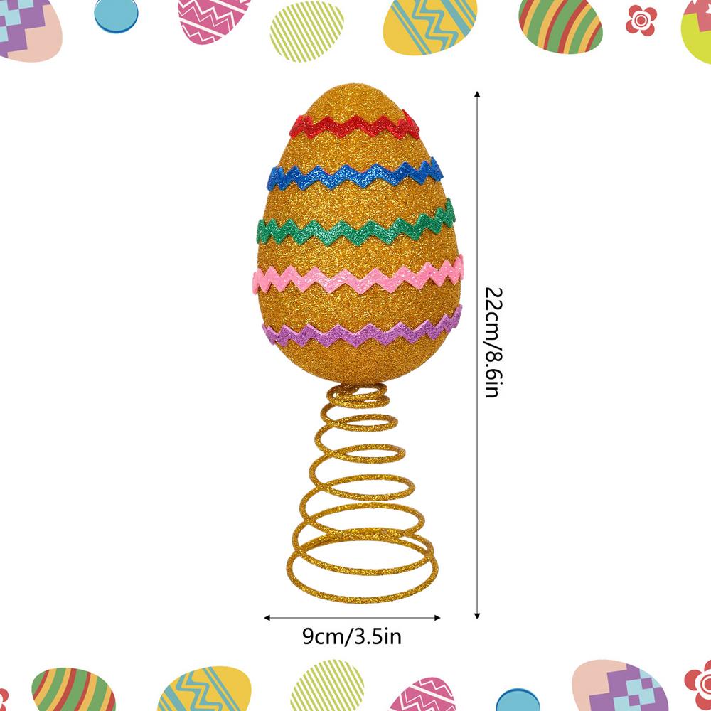 Весеннее Пасхальное Украшение на Дерево Блестящие пенопластовые яйца Топпер для Пасхального Дерева Многоцелевое Украшение для Вечеринок по случаю Дня Рождения Семьи