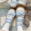 Fashion Comemore Kawaii Girls Lolita Shoes Fashion Japanese Style PU Leather Mary Janes Bowknot Lovely Heart Buckle Solid Loafers Shoes