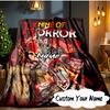 Custom Name Horror Movie Night  Blanket  Ideal Bedding Blanket Perfect for Travel, Camping, Living Rooms, Offices, Sofas, Fan Christmas gift
