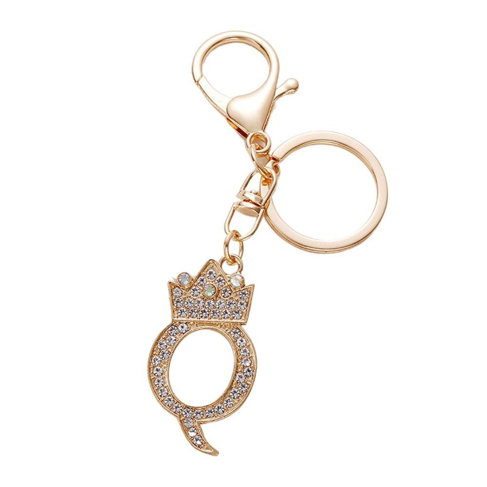 Автомобильный брелок с английским алфавитом, брелок для ключей с 26 буквами, брелок с 26 буквами, брелок с буквой Корона