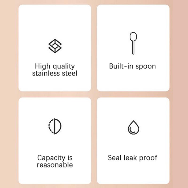 510 мл Суповая кружка из нержавеющей стали Термо ланч-бокс Контейнер для еды с ложкой для школьников