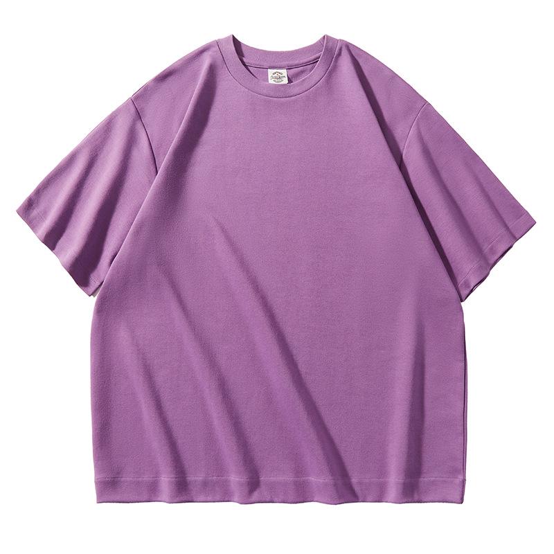 AG 300g Oversized Casual Drop Shoulder Heavyweight Custom Logo Short Sleeve Crew Neck Solid T-shirt