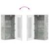 FLORIN 3 Piece TV Cabinet Set with Shelf Concrete Grey Engineered Wood