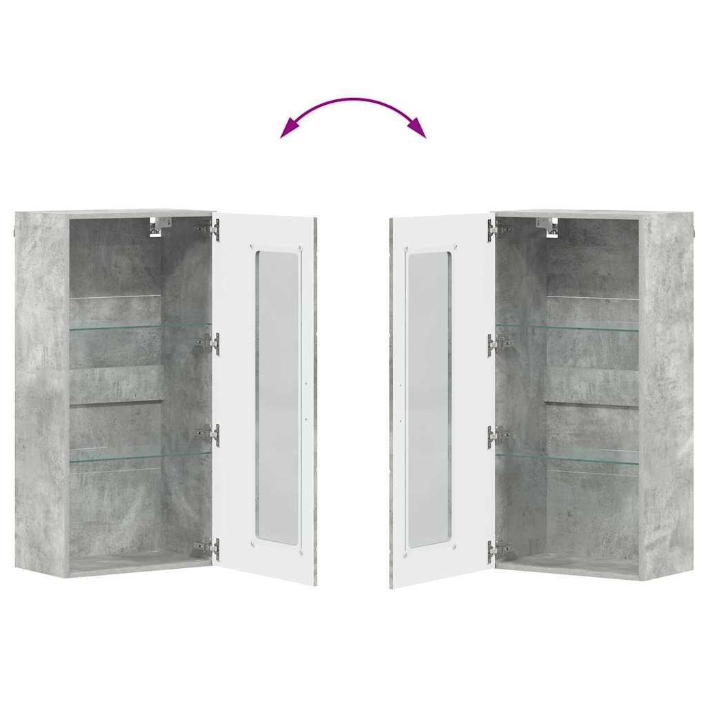 FLORIN 3 Piece TV Cabinet Set with Shelf Concrete Grey Engineered Wood