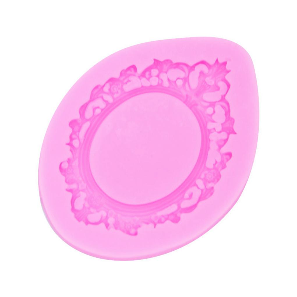 Форма для рамки с кружевным узором Инструменты для украшения из помадки Зеркальная форма для шоколада в европейском стиле Глиняная эпоксидная форма