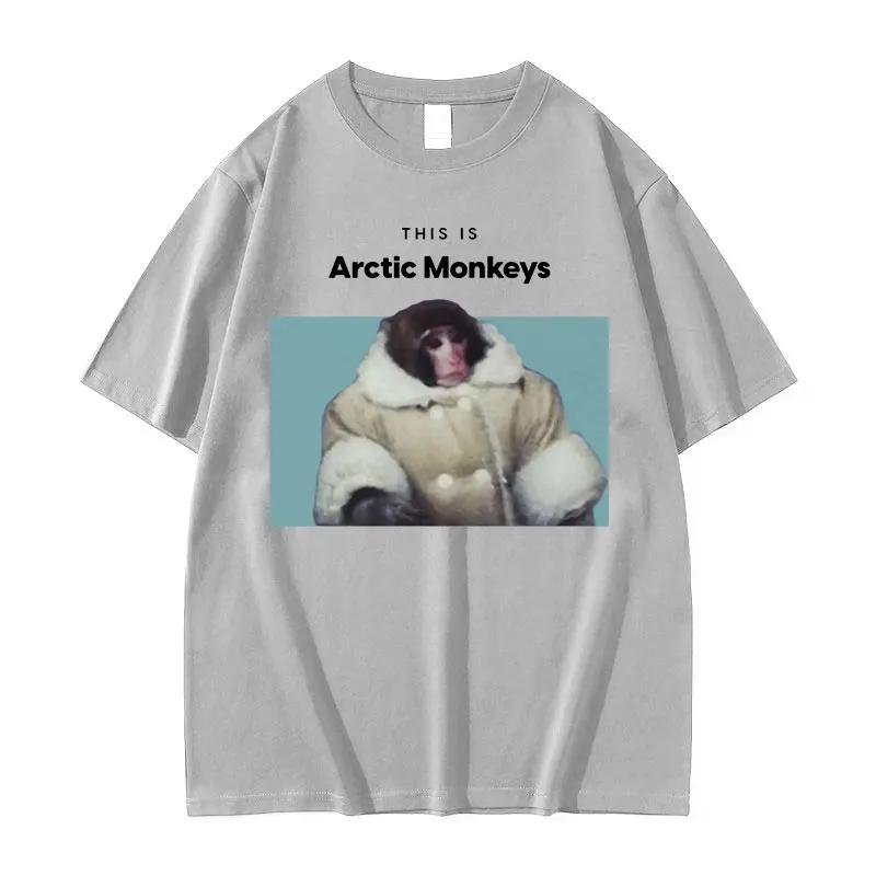 Футболка с забавным принтом This Is Arctic Monkeys для мужчин и женщин в стиле ретро-панк, повседневные футболки большого размера из хлопка