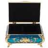 Vintage Jewelry Box Vintage Style Zinc Alloy Glossy Bright Vibrant Colors Scratch Proof Soft Velvet