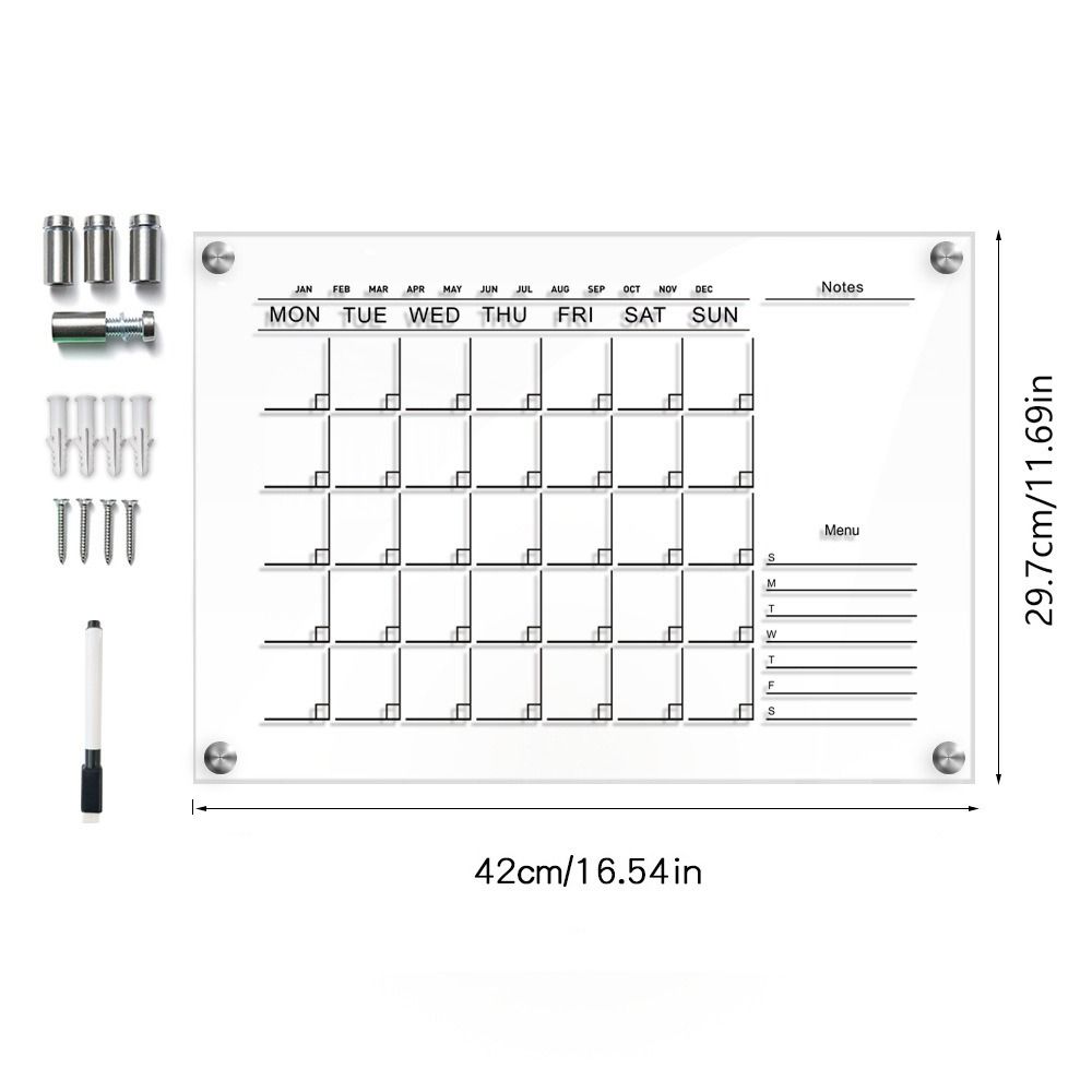 Настенный ежемесячный календарь, акриловый еженедельник, высококачественная доска для заметок, офис