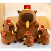 Plush Creative Capybara Toy Hat Fries Backpack Stretchable Poseable Kids Gift