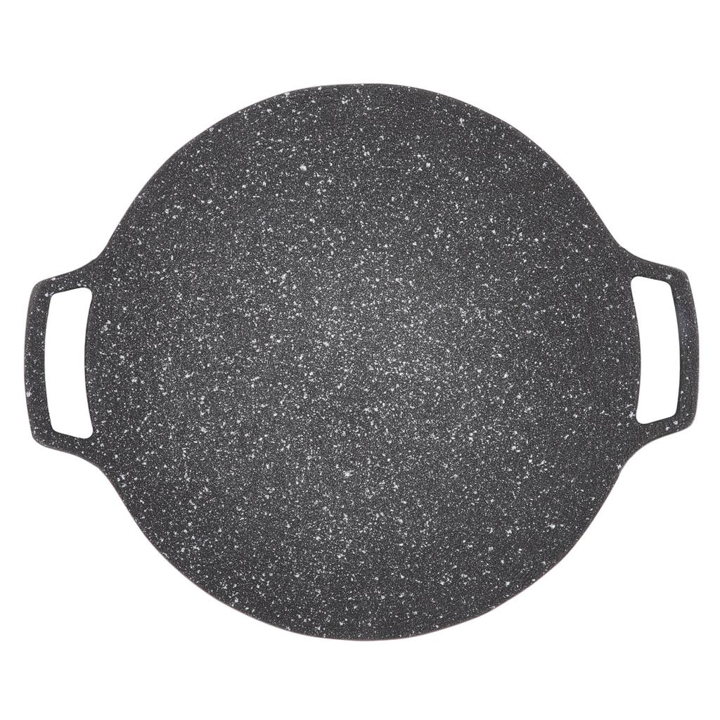 Korean BBQ Plate Barbecue Grill Non Stick Circular Frying Pan for Home Outdoor Stove Gas Type 33cm