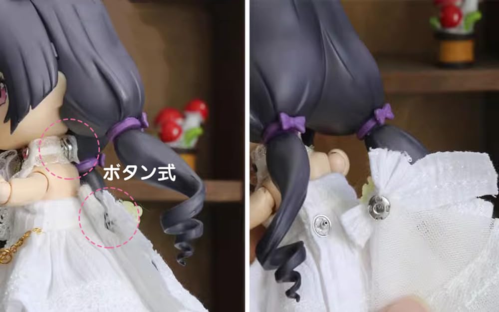 Obitsu 11 OB11 Size Costume Obitsu Doll 11cm Body Dress Princess Dress Lolita Cute 5 Piece Set (Navy)