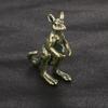 Retro Brass Kangaroo Statue Creative Mini Animal Craft Ornaments Home Decor Desktop Metal Kangaroo Tea Pet Ornaments Figurines