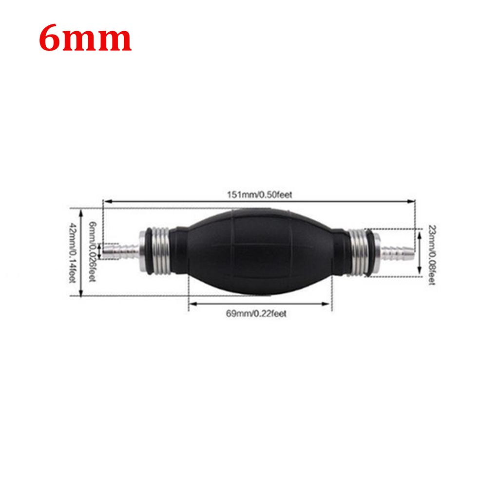 Rubber Aluminum Manual Fuel Pump Hand Primer Oil Petrol Diesel Liquid Transfer Pump 6mm/8mm/10mm/12mm for Car Boat Marine Auto