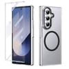 HD Прозрачный Магнитный Чехол Для Samsung Galaxy Z Fold 4 5 6 7 Кристально Чистая Накладка С Прозрачным Закаленным Стекло Защитой Экрана