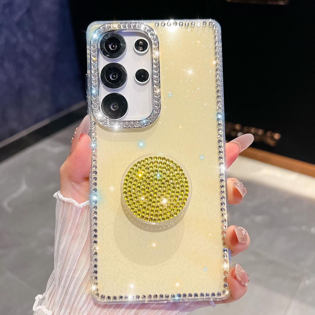 Подставка Gem Love подходит для мобильного чехла Samsung S25 Ultra, с флэш-бриллиантами S24, флэш-пудрой A56, модный A17