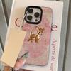 Винтажный этнический цветочный чехол с оленем для iPhone 17 16 15 14 13 12 11 Pro Max Текстура личи Ударопрочный чехол