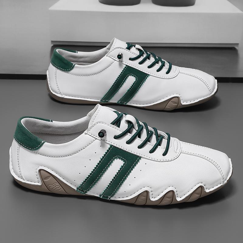 Обувь женская 2024 года, тренд, новая плоская подошва, походная, для активного отдыха, модная, белая, теннисная, спортивная, британская, деловая, повседневная, кожаная обувь