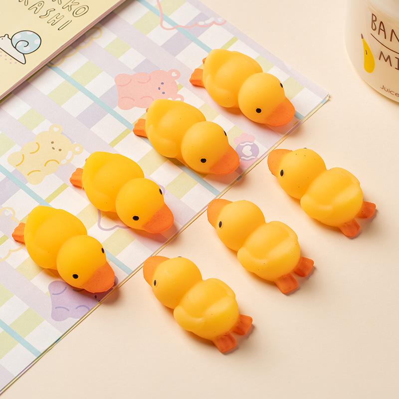 10/20/30pcs Yellow Duck Mochi Squishy Cute Squeeze Stress Toys Squishy Taba Party Favors Gift Carnival Bag Stuffers Kids Prizes
