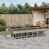 VidaXL Garden Dining Set and Cushions 17 Pcs Light Grey Rattan 3278134