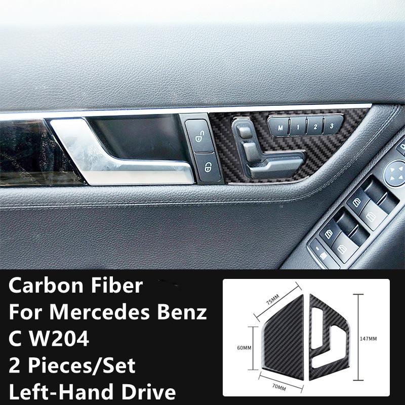 Углеродное волокно, модификация салона автомобиля, накладка, полоски, декоративные наклейки для Mercedes Benz C W204, внутренняя отделка автомобиля