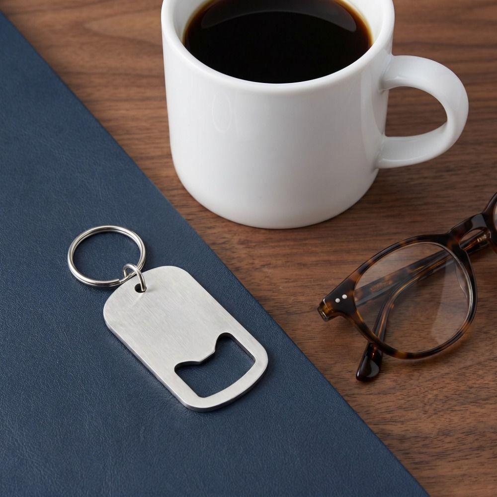 Simple Bottle Opener Keychain Stainless Steel Portable Bottle Opener Daily Carry