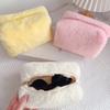 Fur Makeup Bags for Women Soft Travel Cosmetic Bag Organizer Case Cute Lady Girls Make Up Case Necessaries 1 Pc Solid Handbags