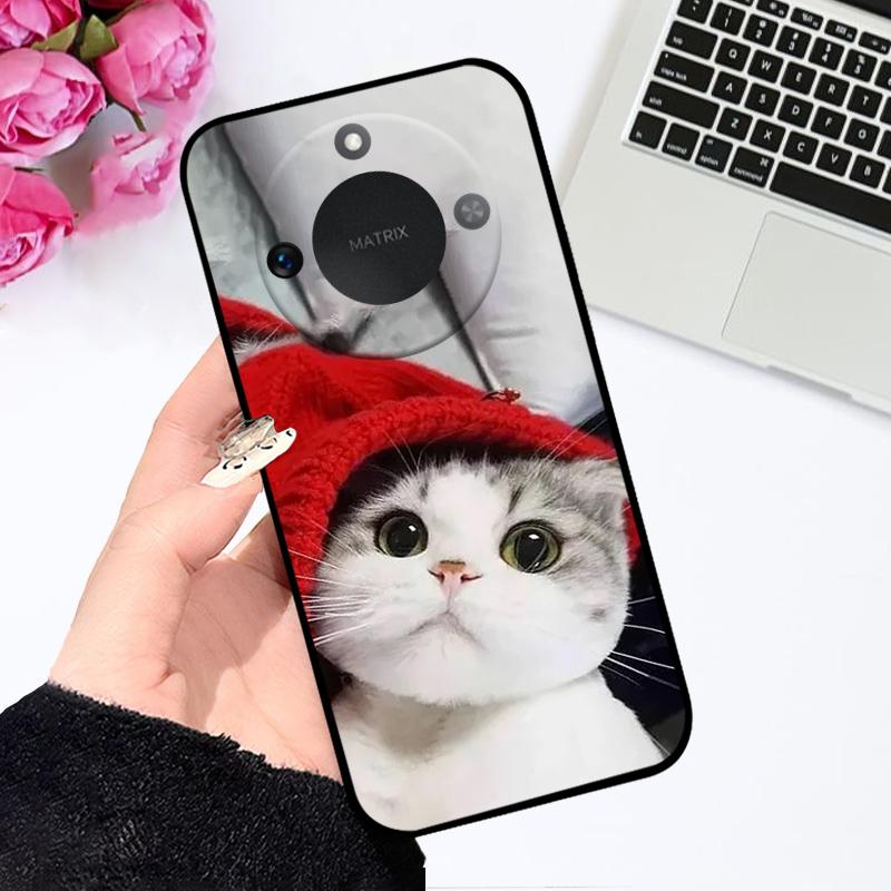 Чехол для Honor X9c Smart 5G Мягкий Силикон ТПУ Чехол для Телефона Для Huawei Honor X60 Защитный Fundas Бампер Мультяшный Цветной Раскрашенный