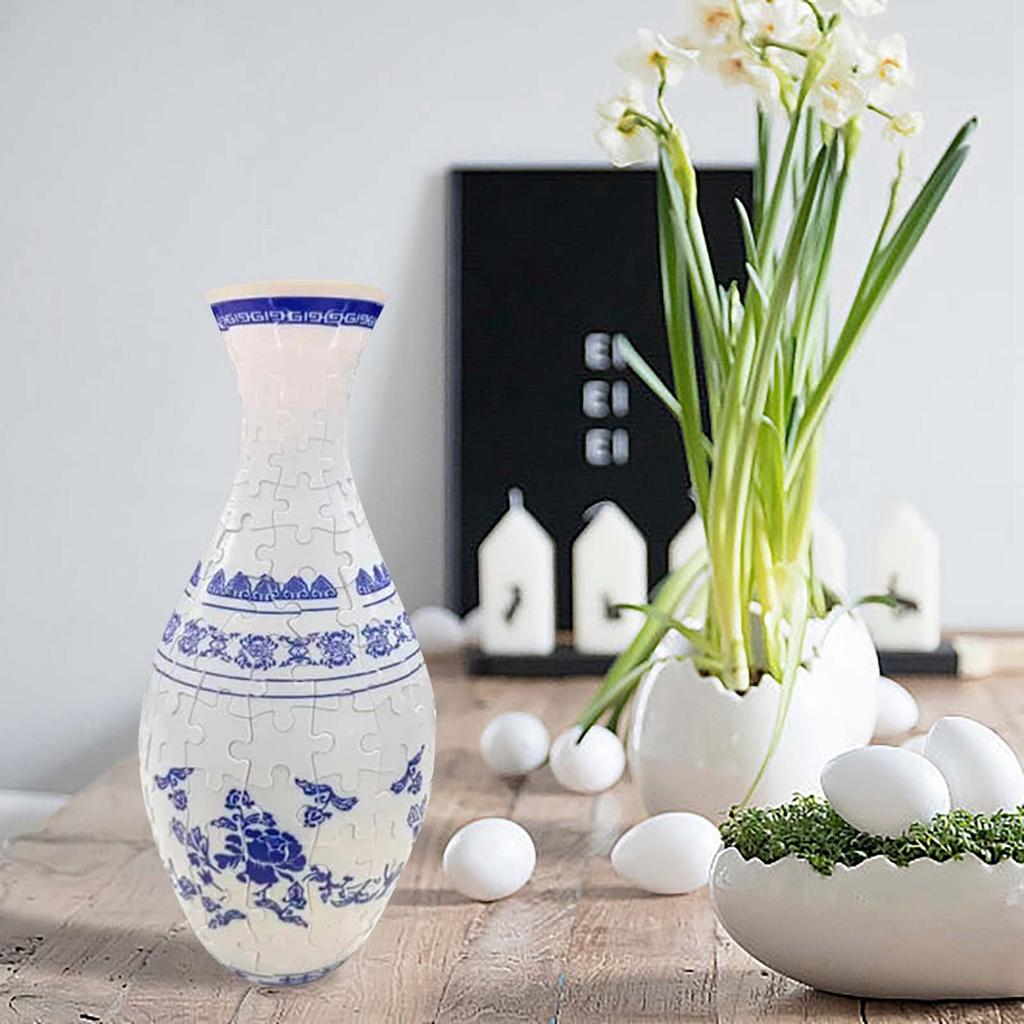 3D Puzzle Vase DIY Living Room Ornament Flower Arrangement Home Decoration Children's Birthday Toys
