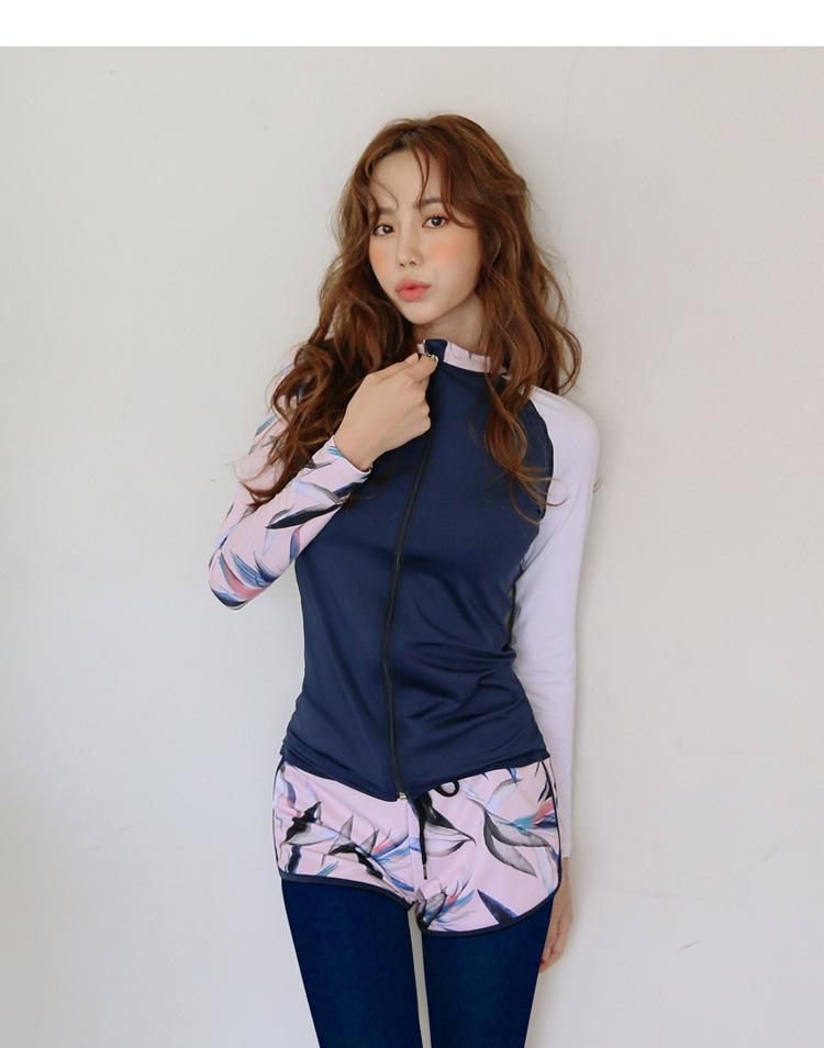 Унисекс Набор гидрокостюма с длинным рукавом для защиты от солнца 2025 - Купальник на молнии для пар