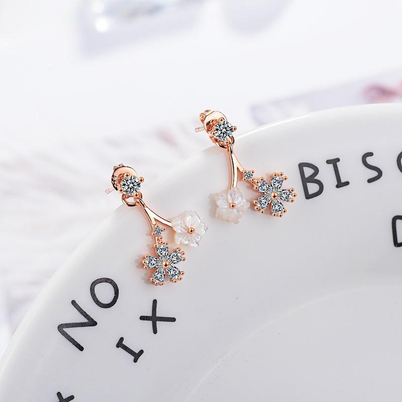 Женские серьги из медного сплава с цирконом Lindon - Серьги-подвески в подарок на свадебную вечеринку