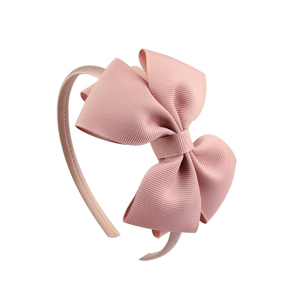 New Fashion Layered Hairbands Solid Grosgrain Ribbon Bows Headband Handmade Boutique Hairhoop Hair Accessories For Women Girls