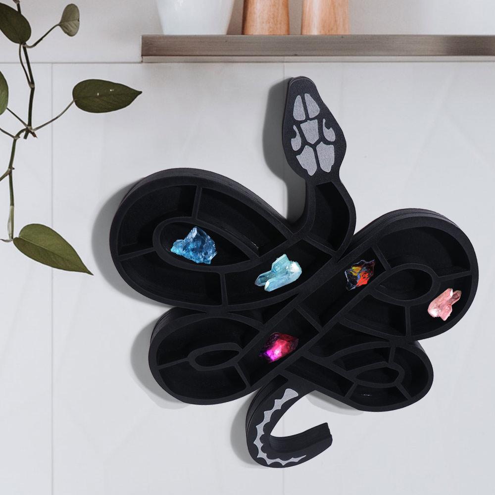 Corrosion-resistant Wood Display Shelf Solid Crystal Storage Holder  Home Decor